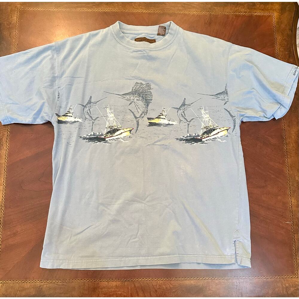 North River Deep Sea Fishing T shirt L